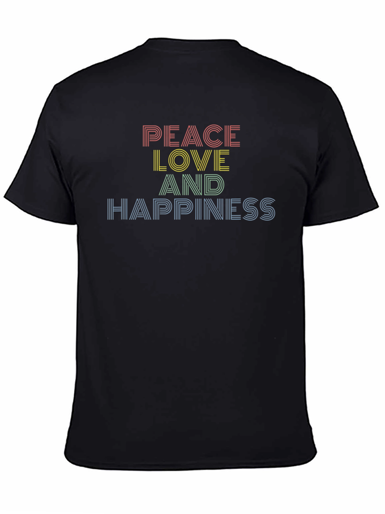Peace Love Happiness Retro Graphic Tee