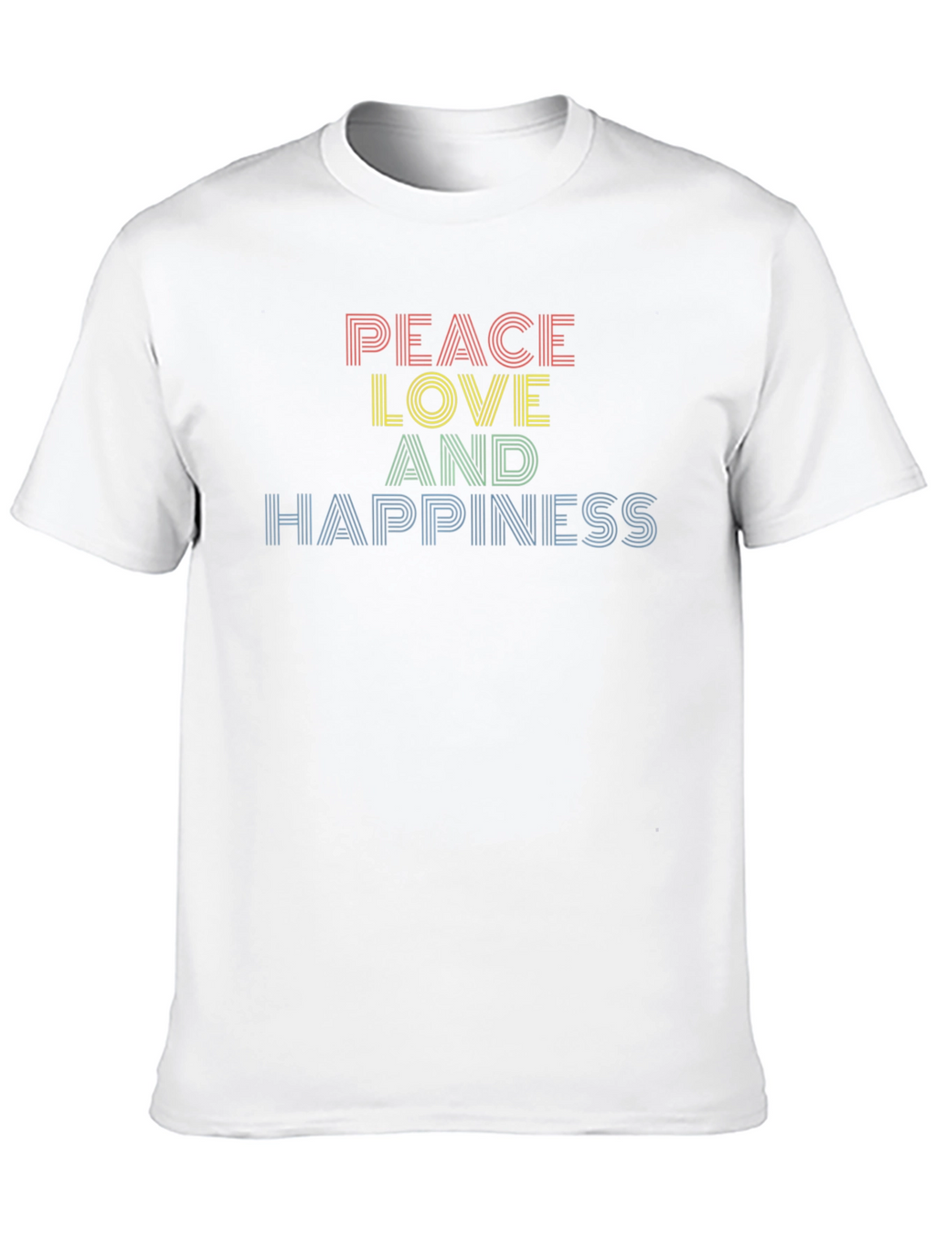 Peace Love Happiness Retro Graphic Tee