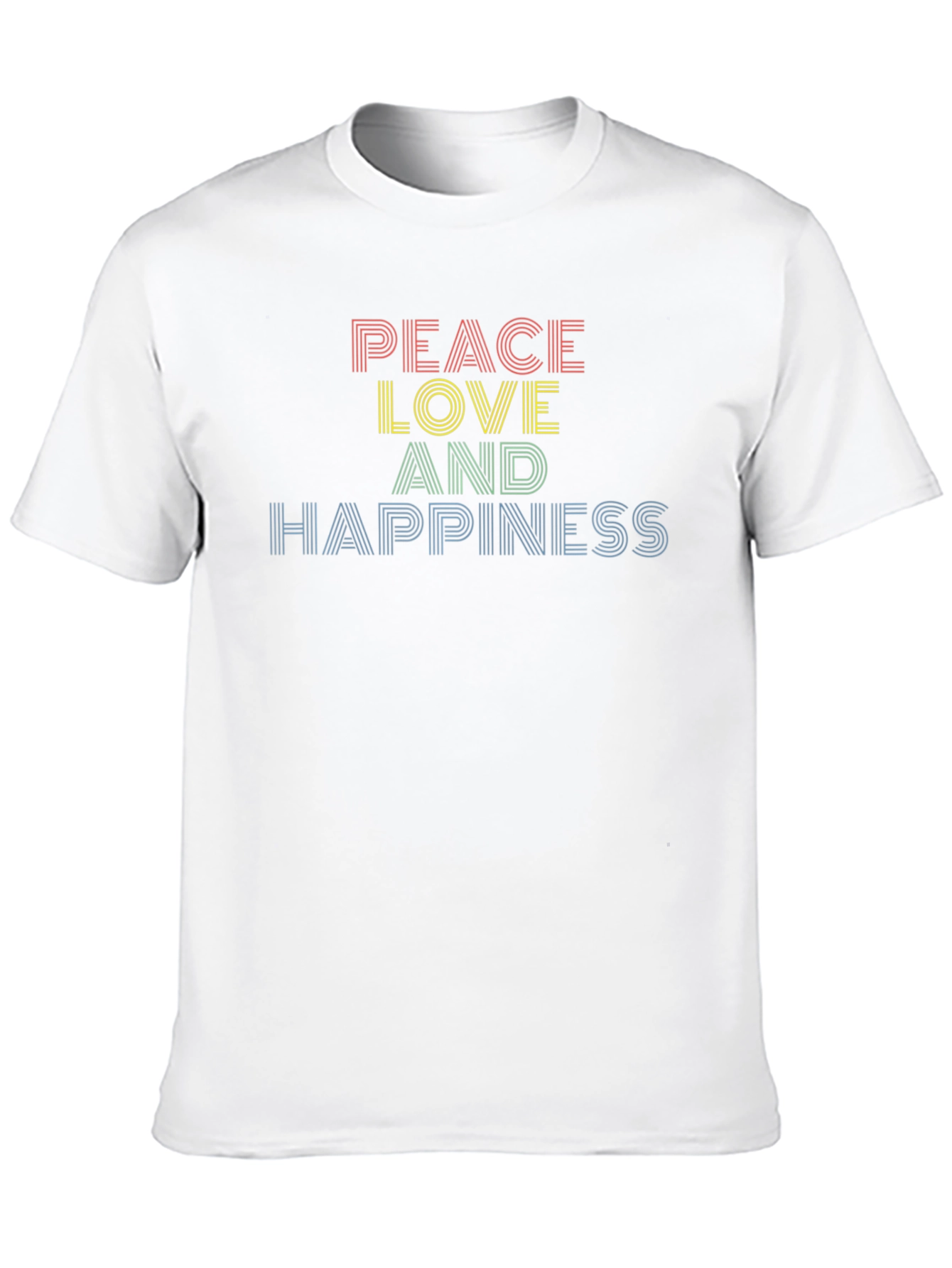 Peace Love Happiness Retro Graphic Tee