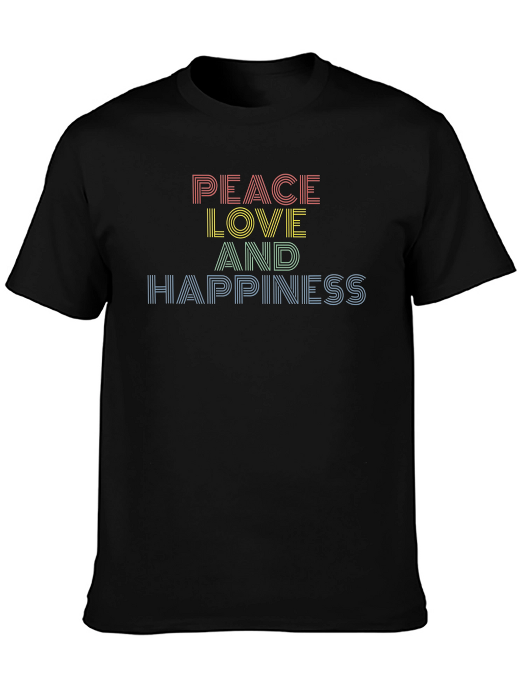 Peace Love Happiness Retro Graphic Tee