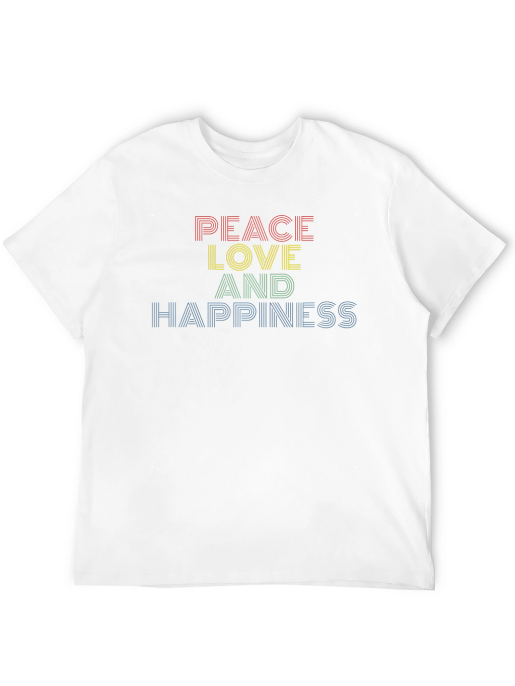 Peace Love Happiness Retro Graphic Tee