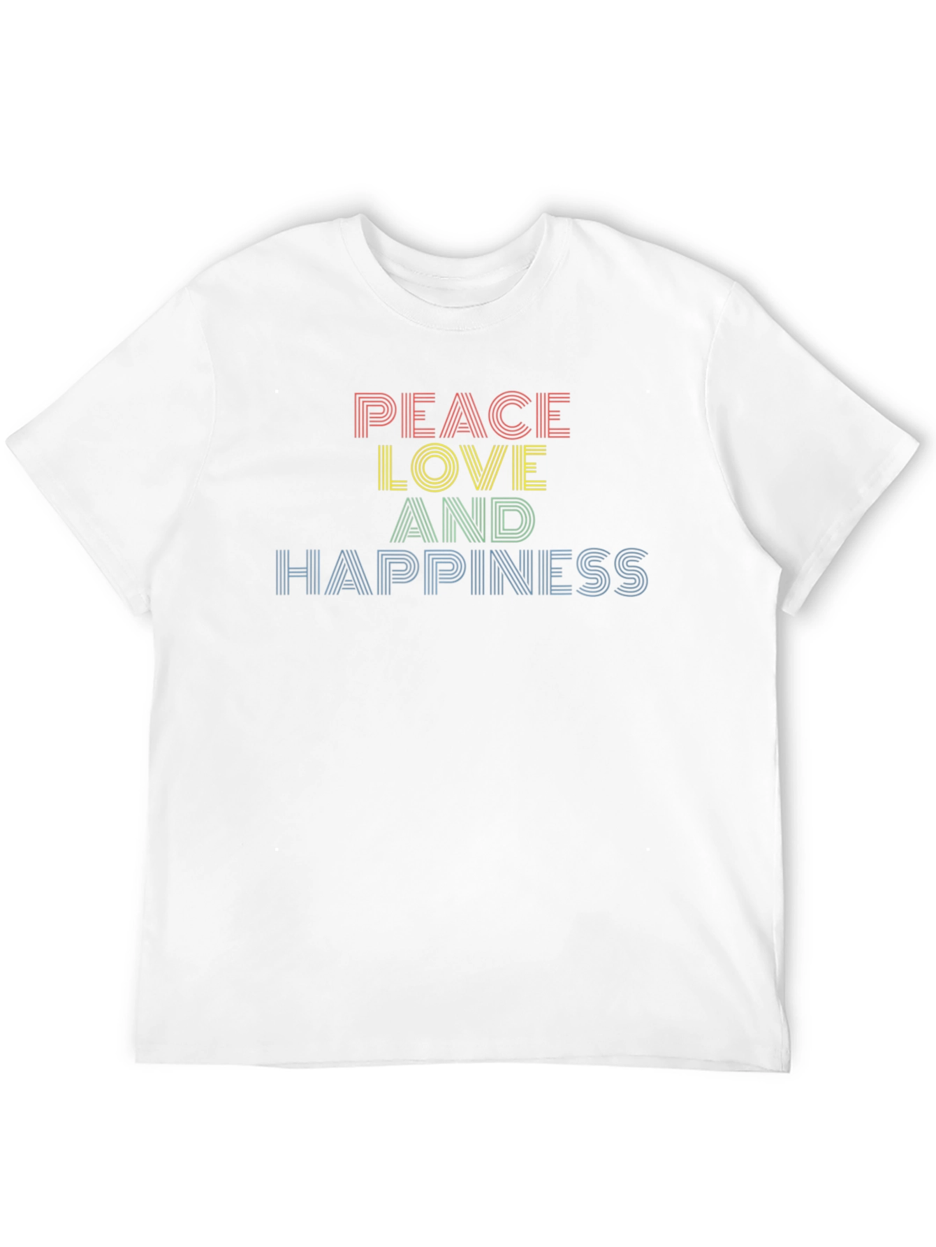 Peace Love Happiness Retro Graphic Tee