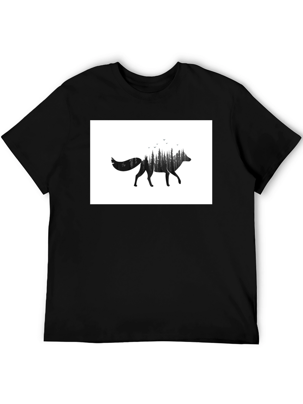 Wolf Forest Graphic Tee - Black