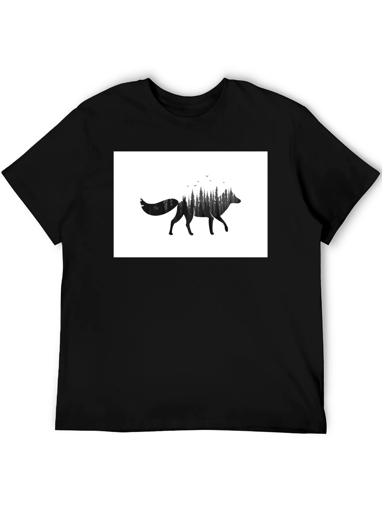 Wolf Forest Graphic Tee - Black