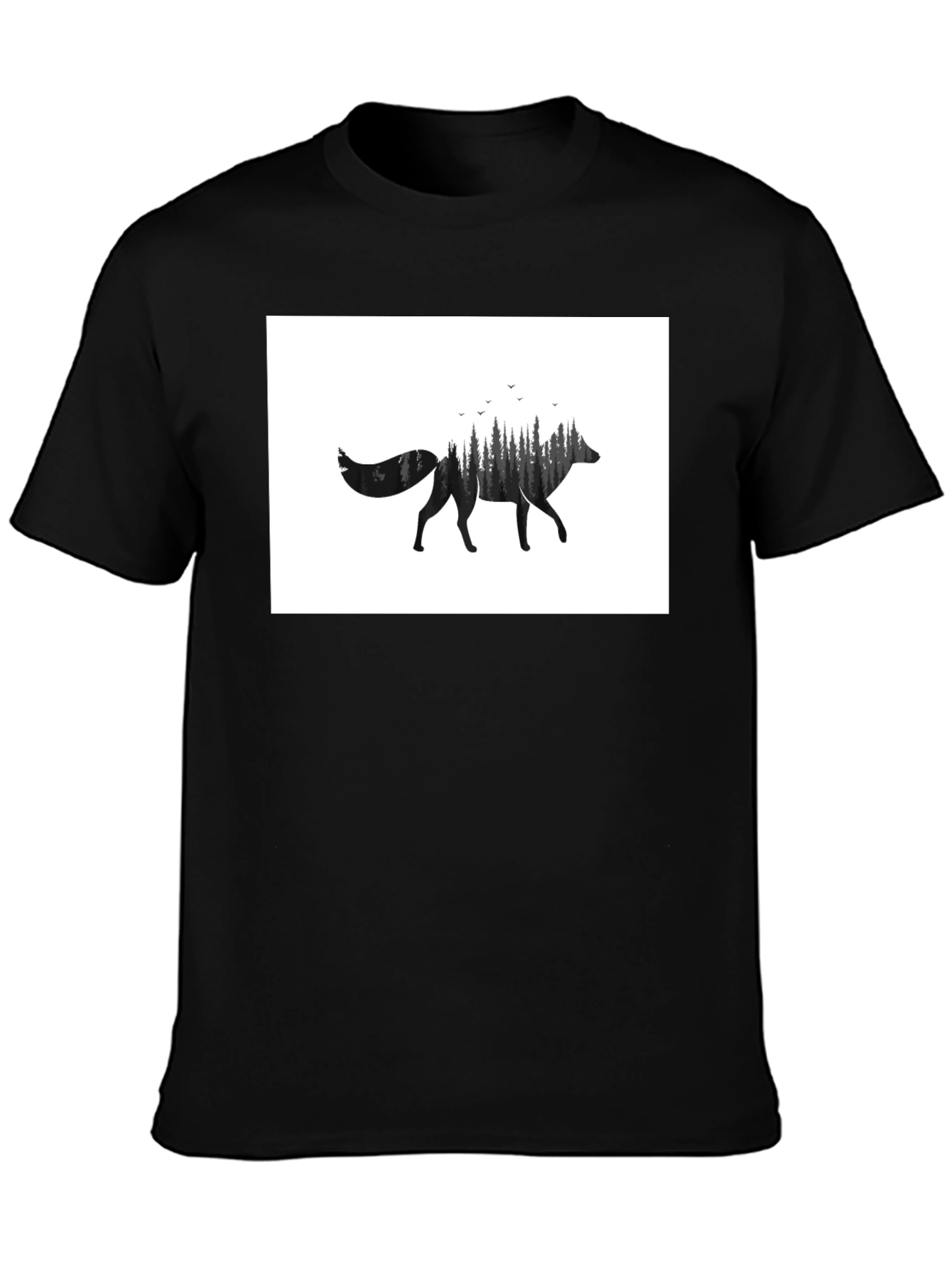 Wolf Forest Graphic Tee - Black