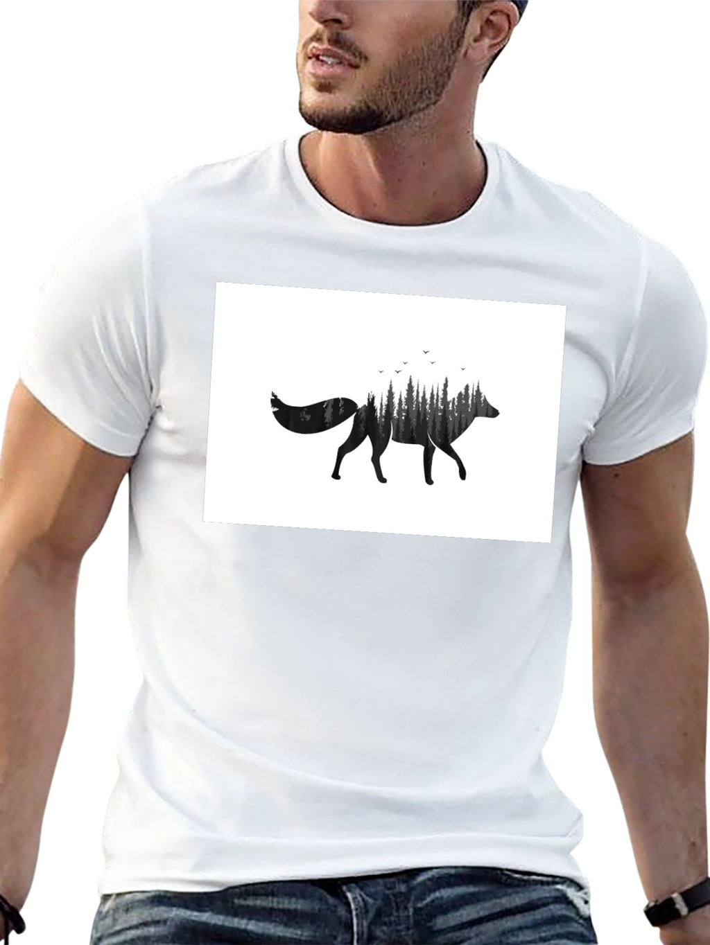 Wolf Forest Graphic Tee - Black
