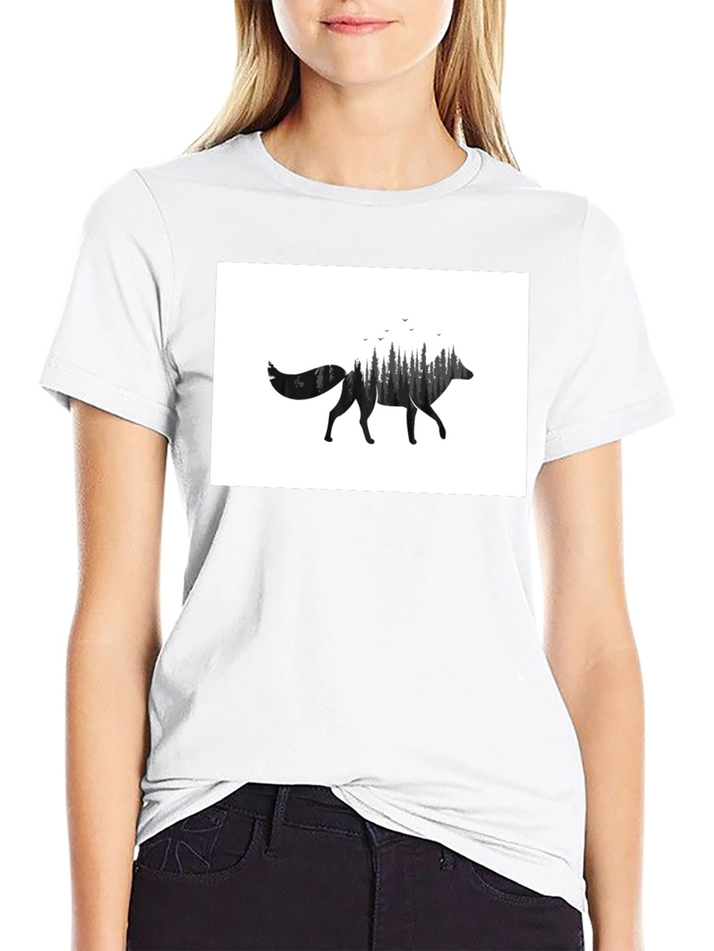 Wolf Forest Graphic Tee - Black