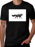 Wolf Forest Graphic Tee - Black
