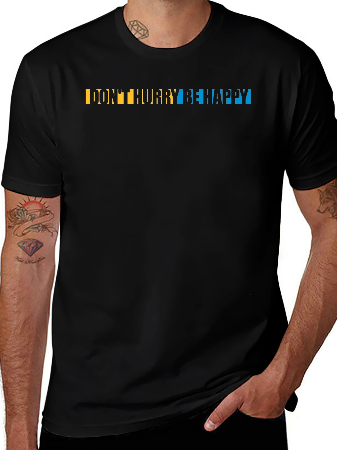 Dont Worry Be Happy T-Shirt - Graphic Print