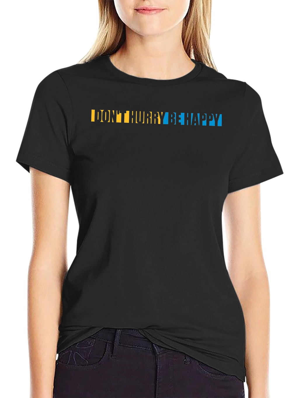 Dont Worry Be Happy T-Shirt - Graphic Print