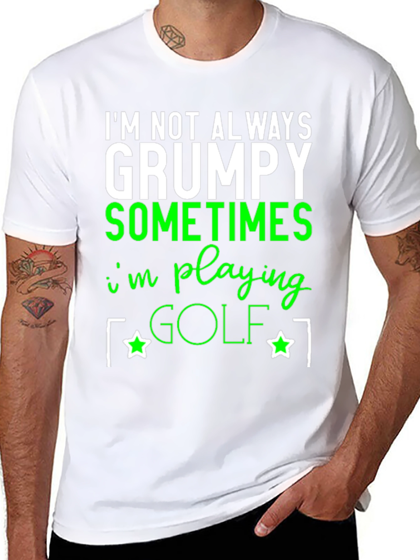 Grumpy Golfing T-Shirt - Funny Novelty Tee