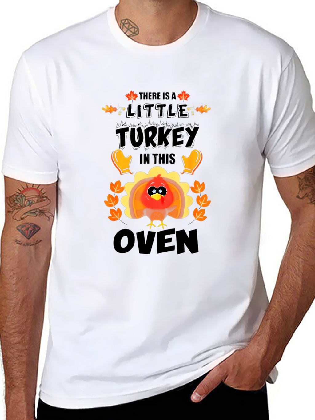 Thanksgiving Pregnancy T-Shirt - Little Turkey in the Oven