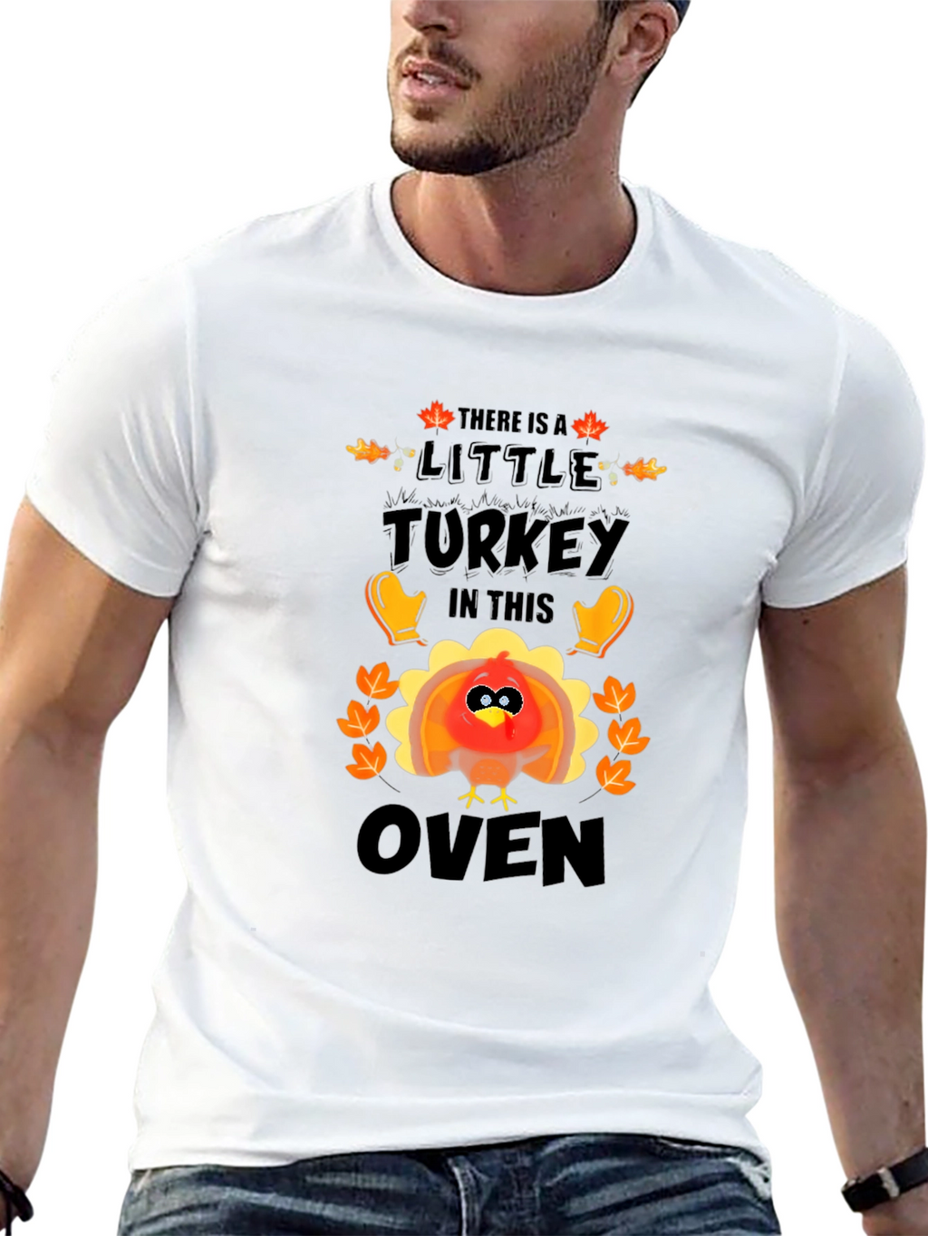Thanksgiving Pregnancy T-Shirt - Little Turkey in the Oven