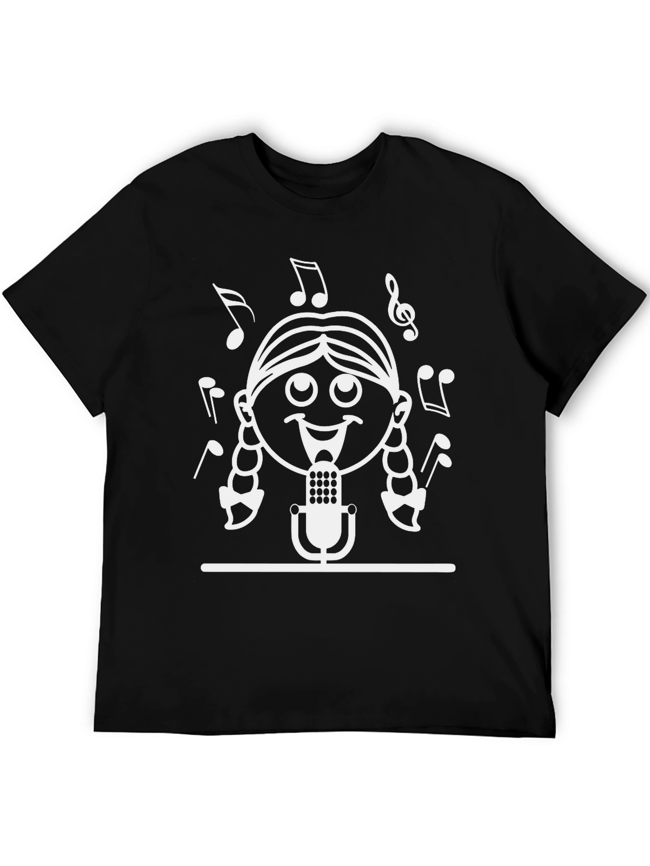 Karaoke Kid Graphic Tee - Black Cotton T-Shirt