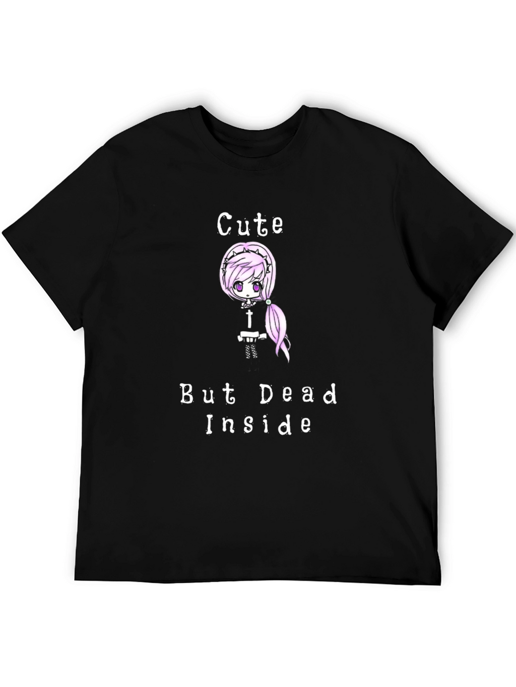 Cute But Dead Inside Black Graphic T-Shirt