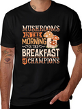 Mushroom Breakfast Champions Graphic Tee