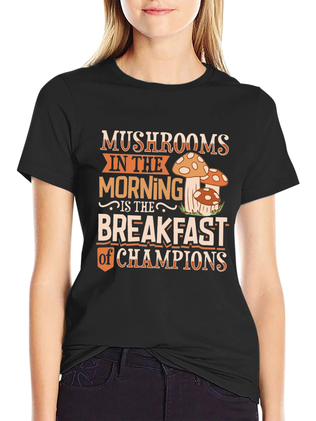 Mushroom Breakfast Champions Graphic Tee