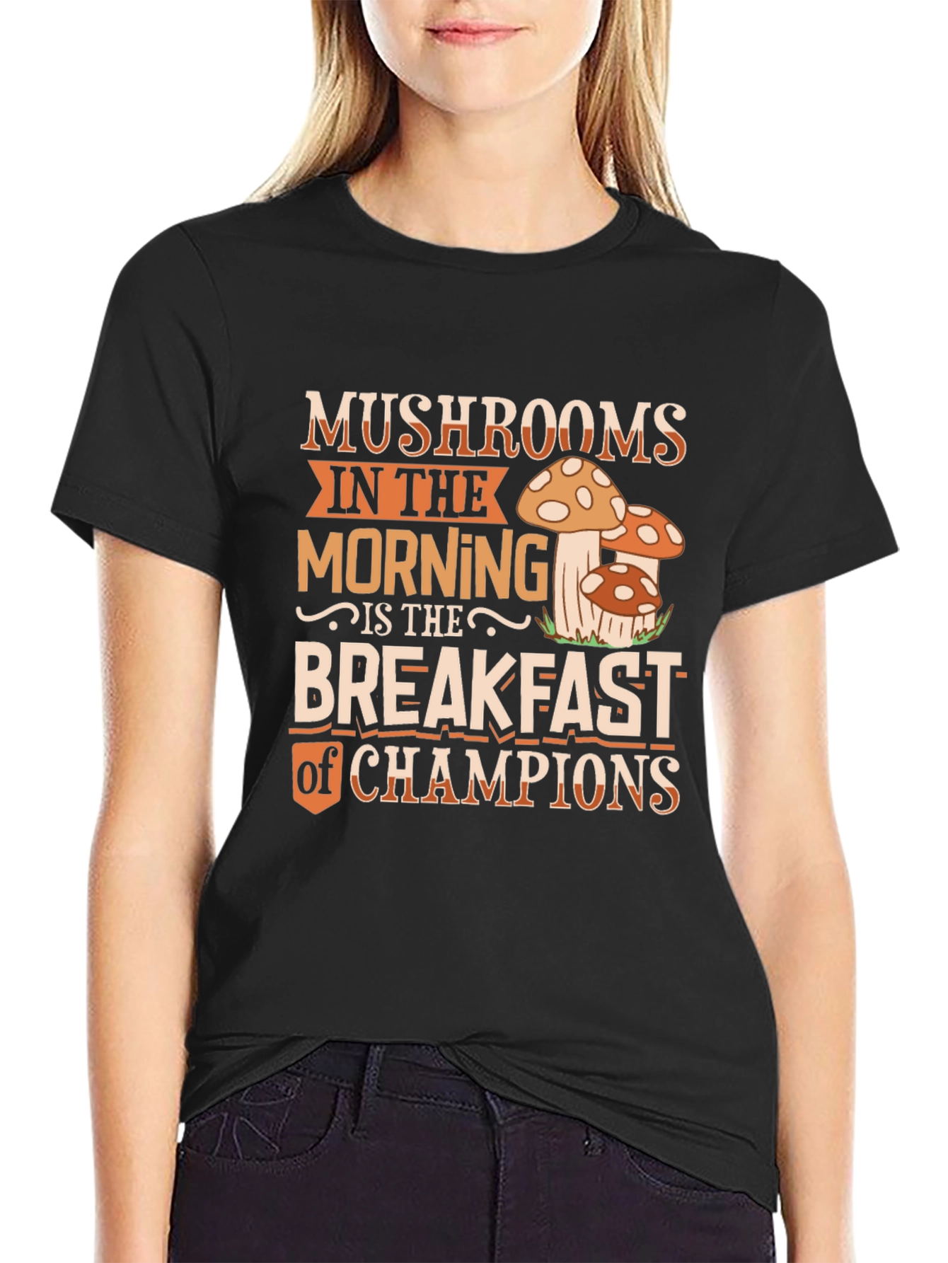 Mushroom Breakfast Champions Graphic Tee