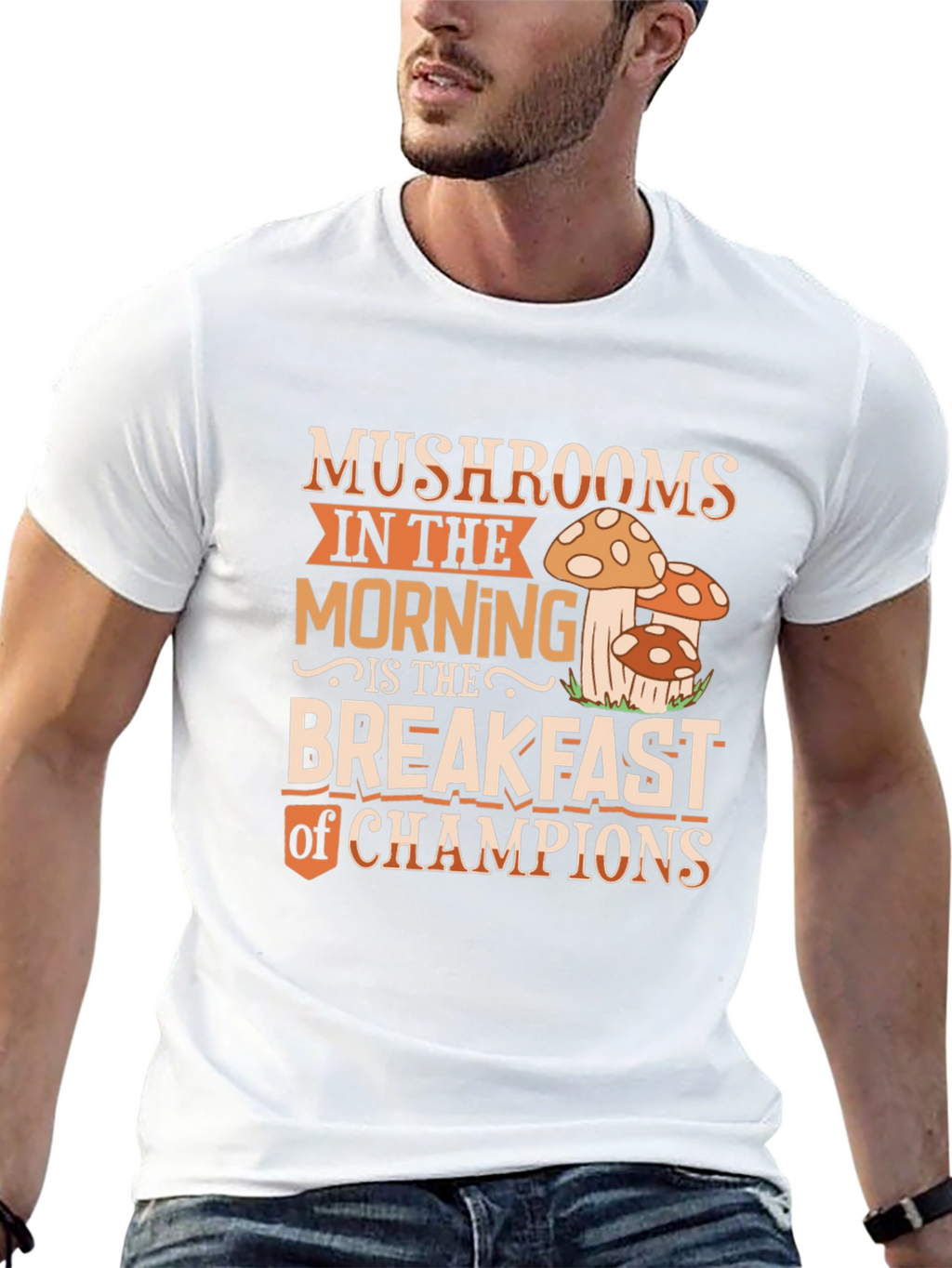 Mushroom Breakfast Champions Graphic Tee