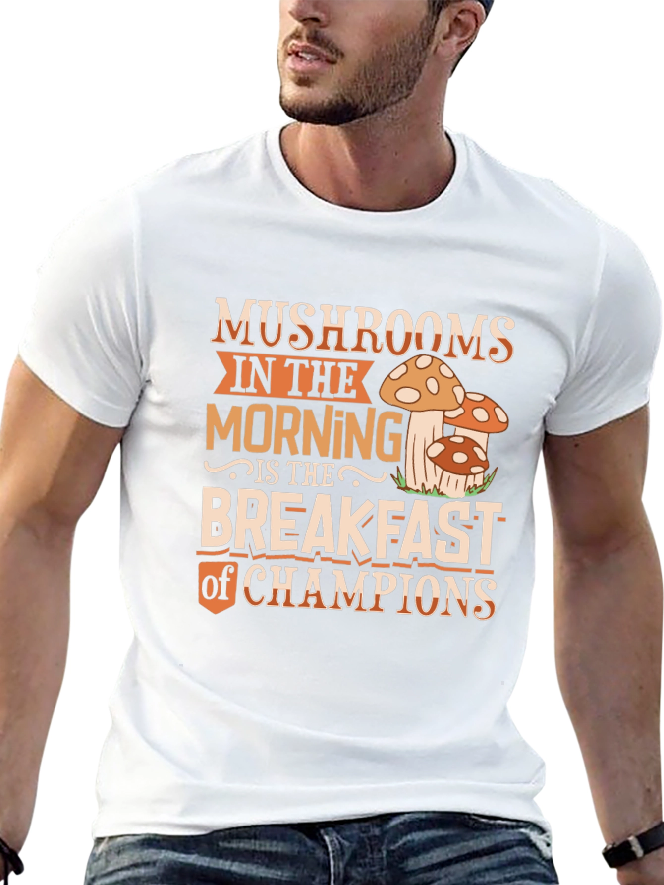 Mushroom Breakfast Champions Graphic Tee
