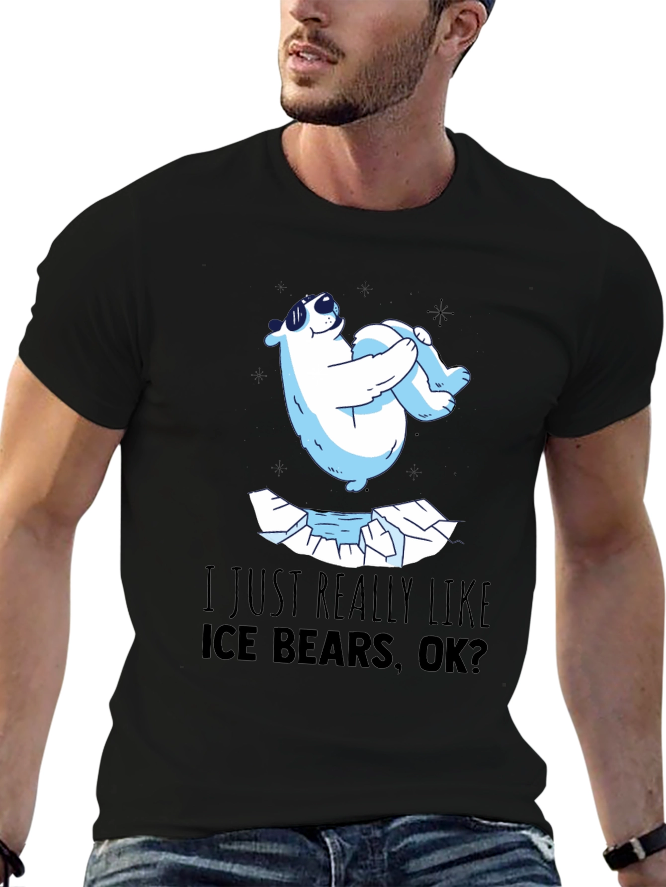 Cool Polar Bear T-Shirt - I Just Really Like Ice Bears
