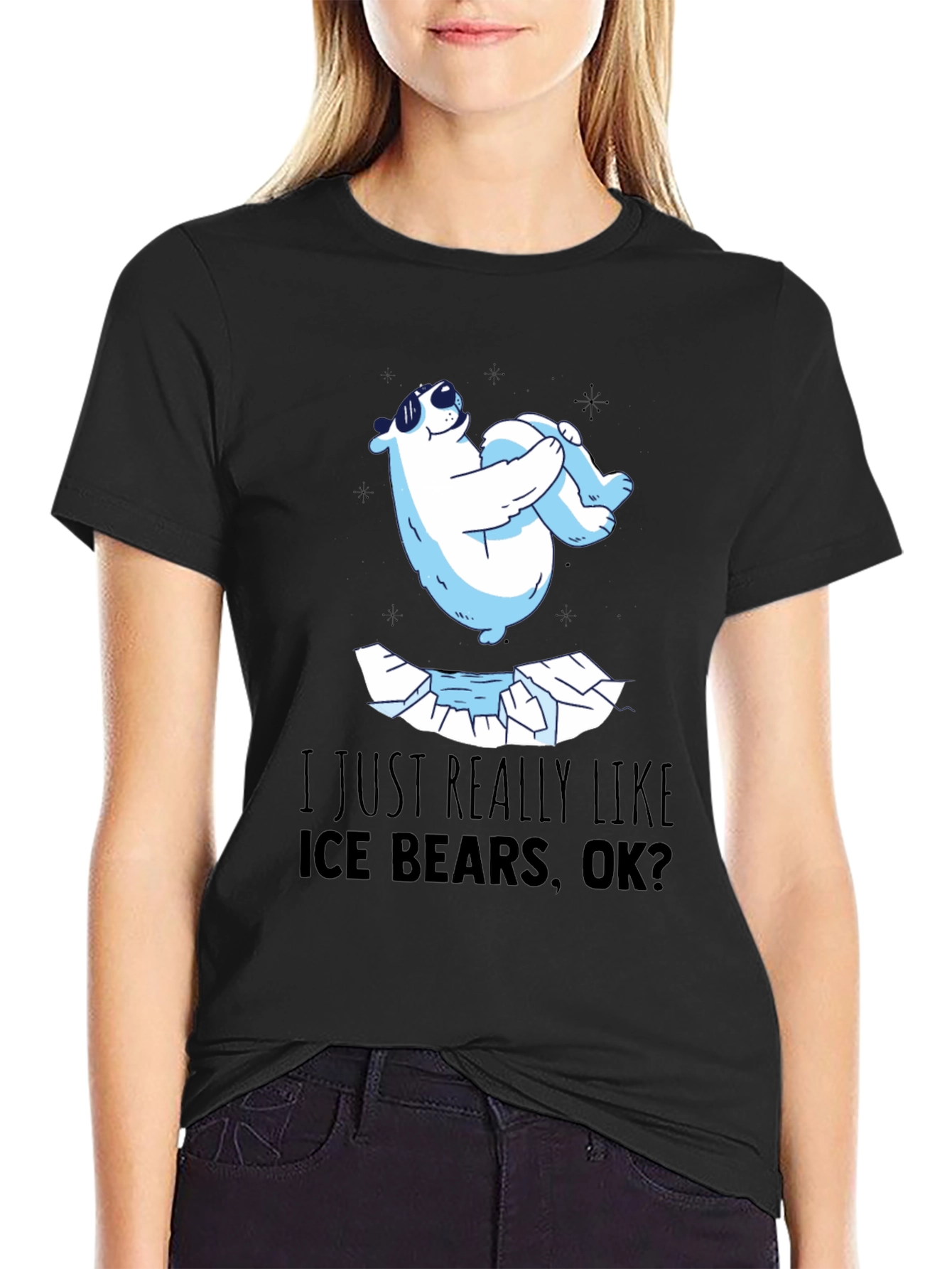 Cool Polar Bear T-Shirt - I Just Really Like Ice Bears
