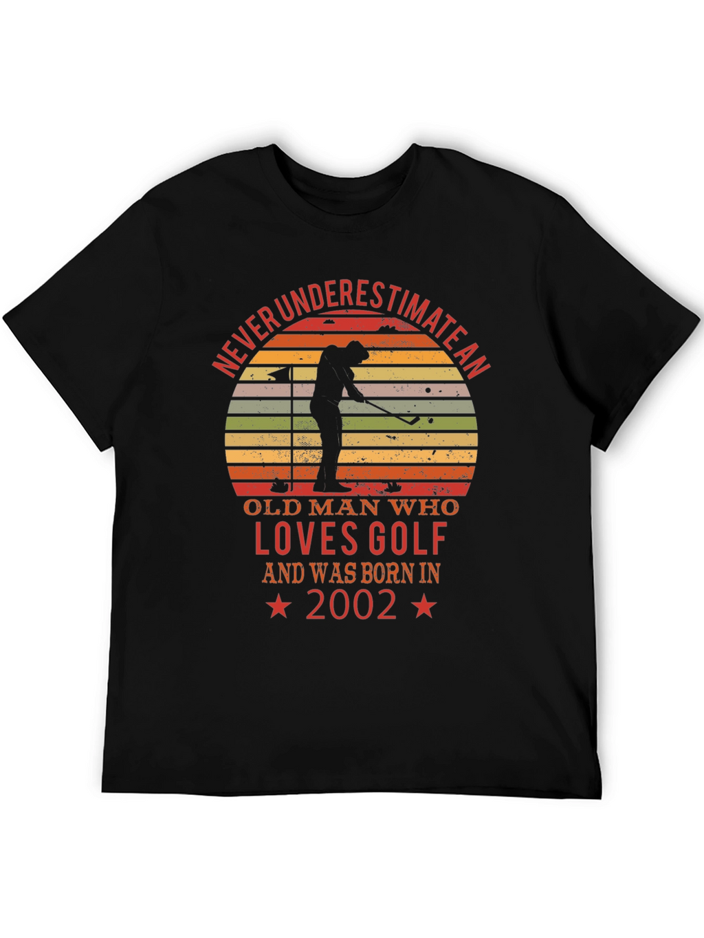 Old Man Golf Lover Born in 2002 T-Shirt