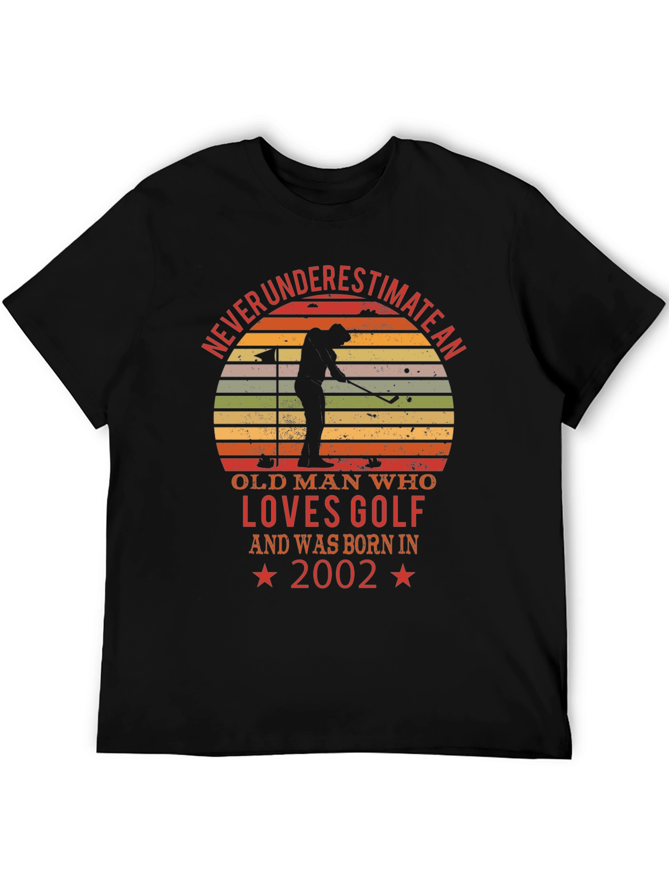 Old Man Golf Lover Born in 2002 T-Shirt
