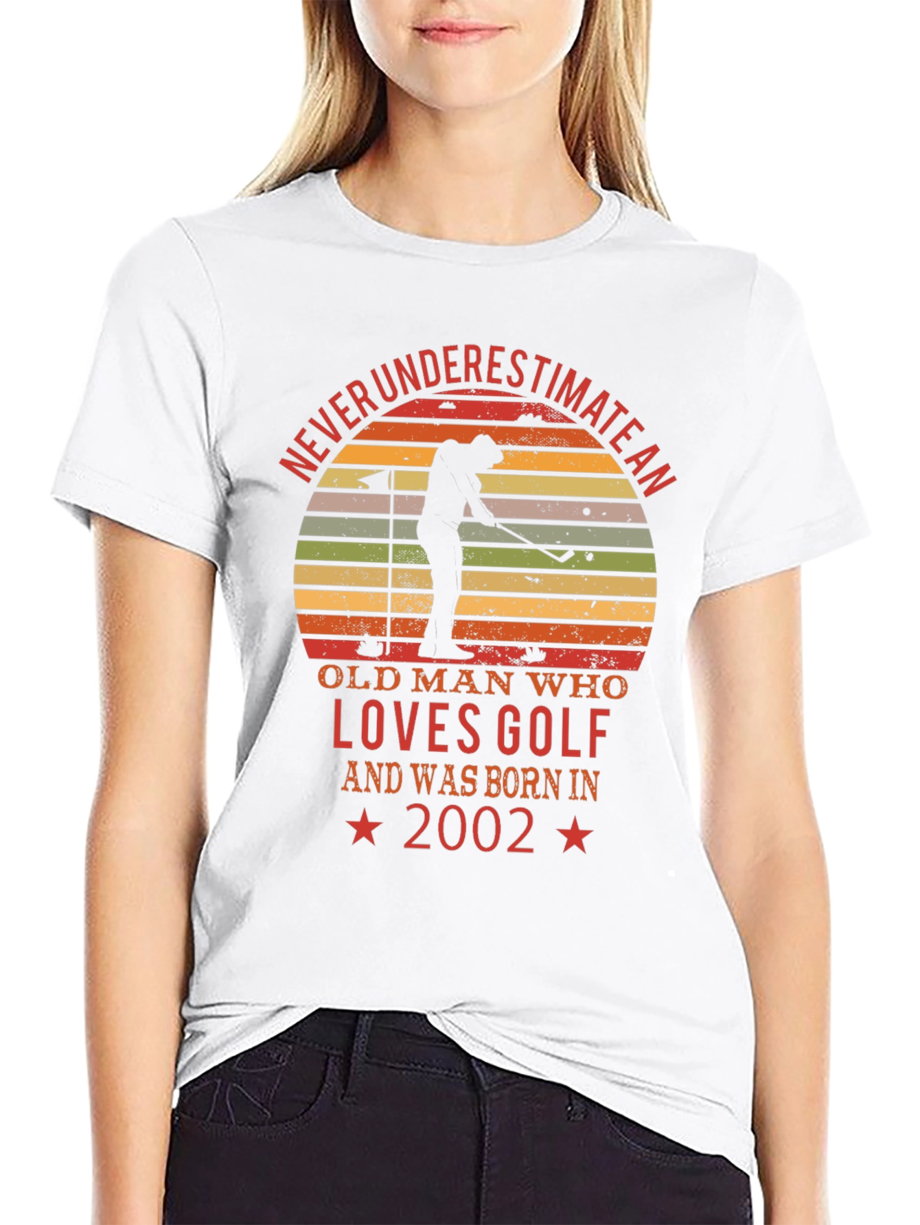 Old Man Golf Lover Born in 2002 T-Shirt