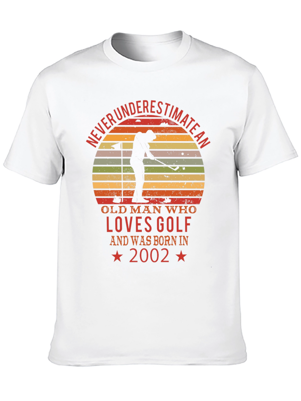 Old Man Golf Lover Born in 2002 T-Shirt