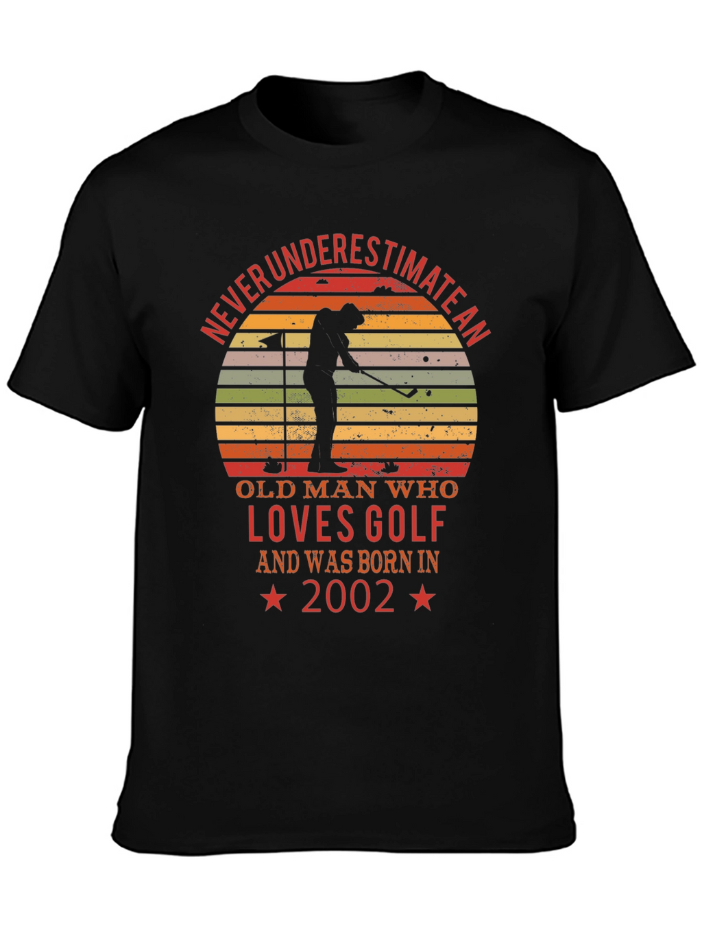 Old Man Golf Lover Born in 2002 T-Shirt
