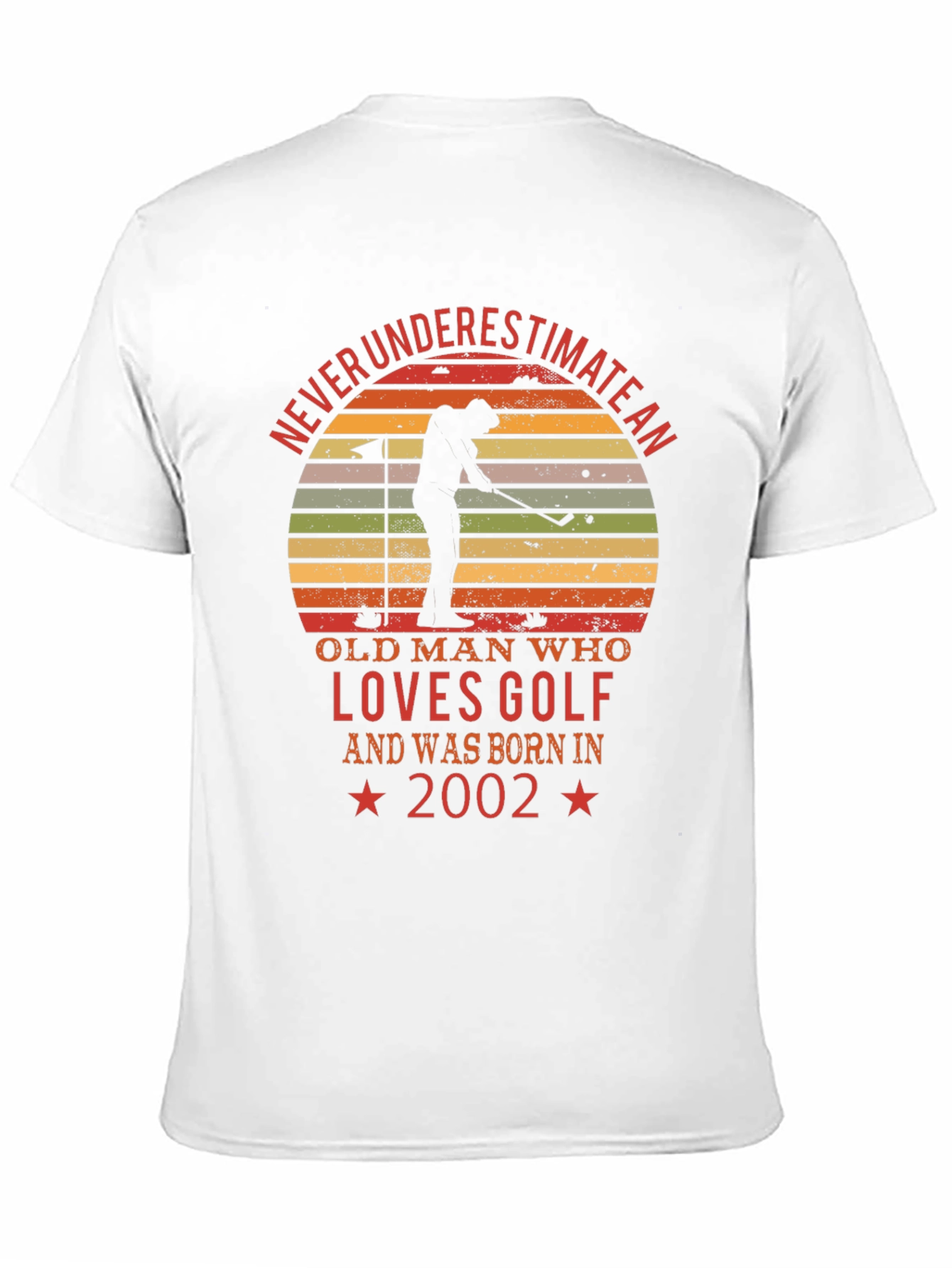 Old Man Golf Lover Born in 2002 T-Shirt