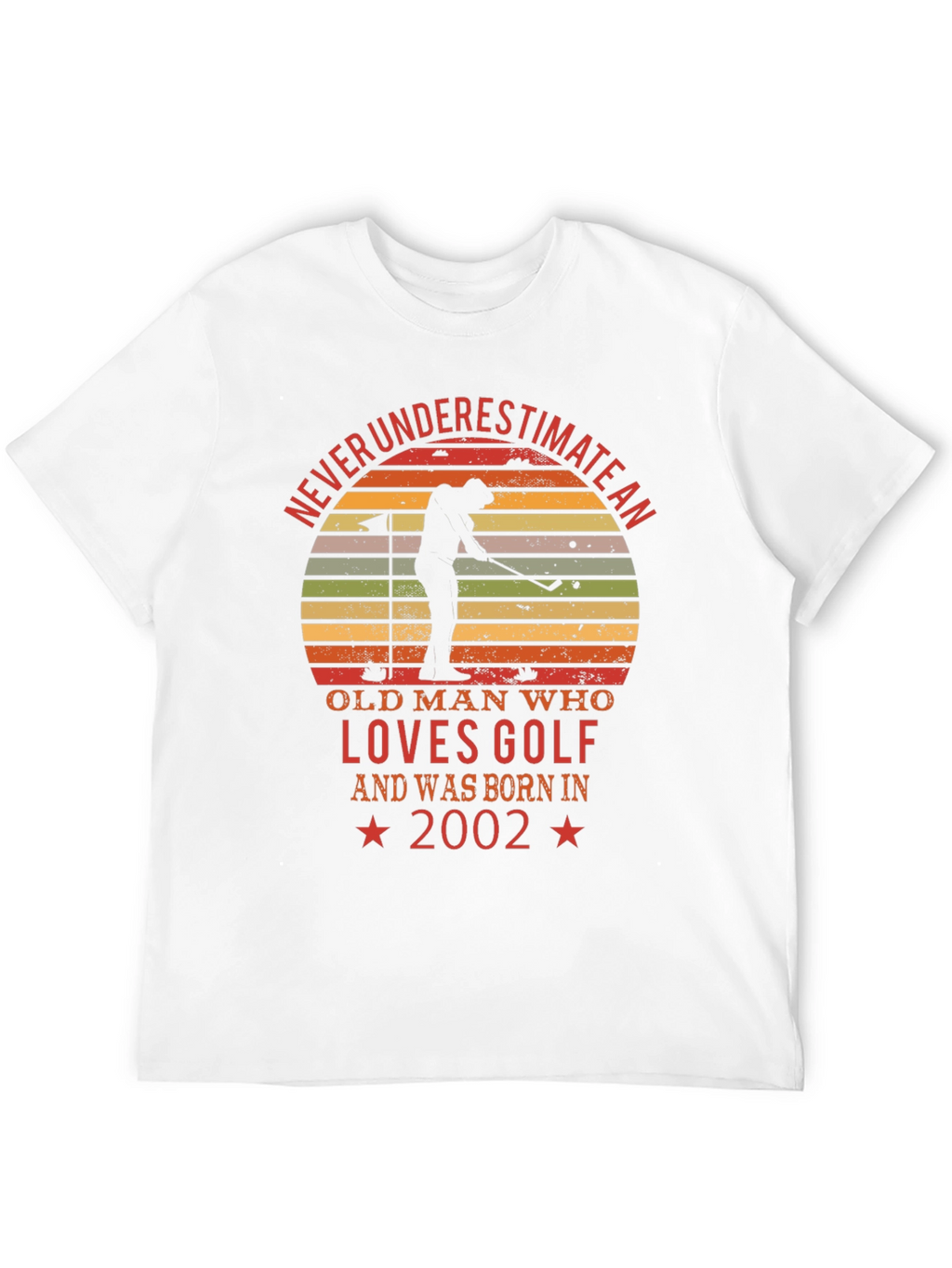 Old Man Golf Lover Born in 2002 T-Shirt