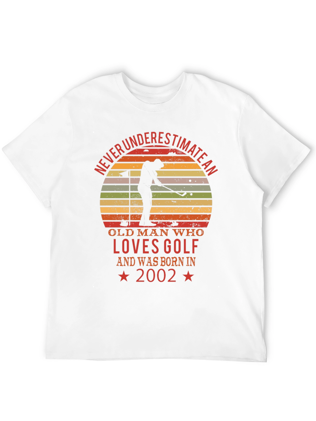 Old Man Golf Lover Born in 2002 T-Shirt