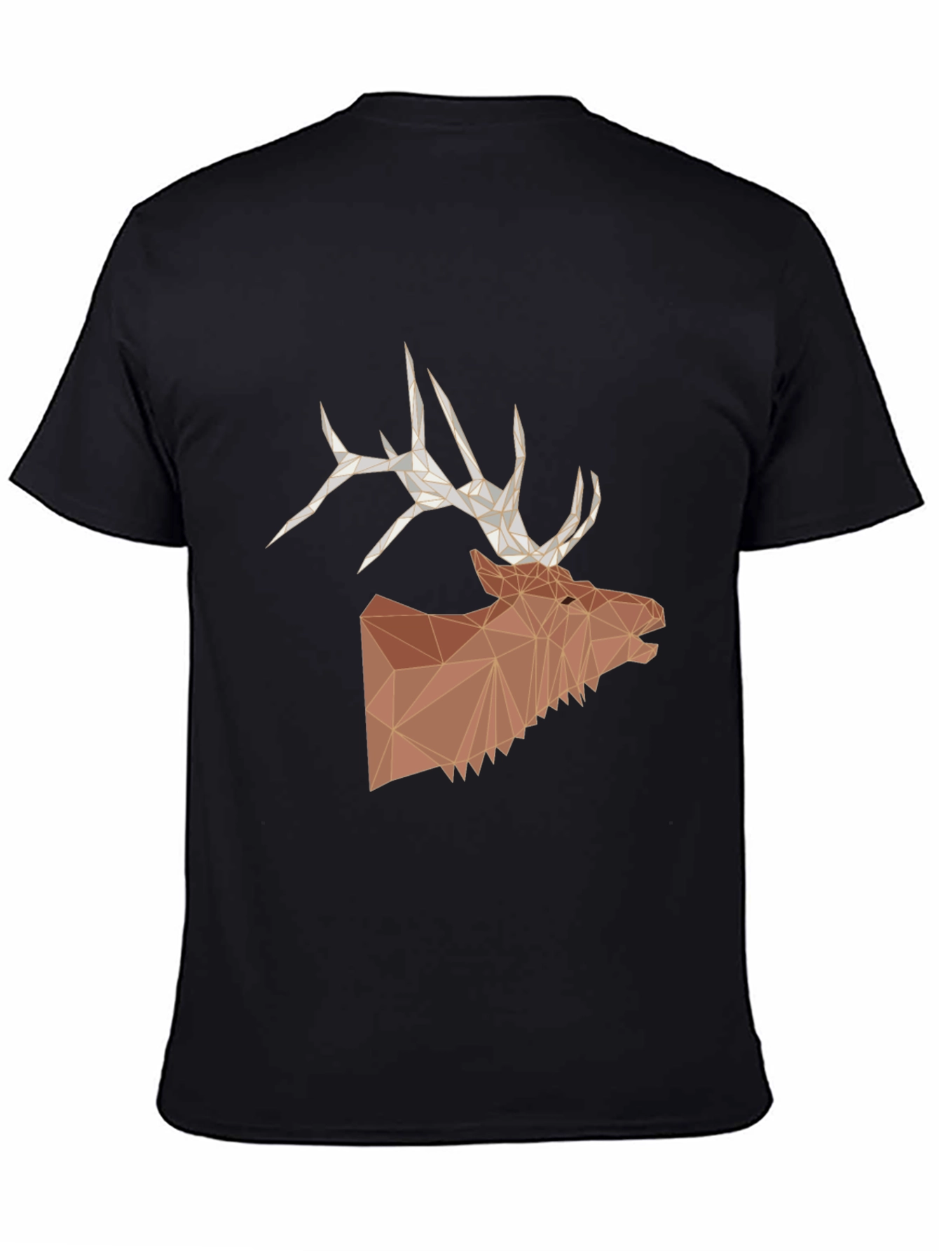 Geometric Elk Head Graphic T-Shirt