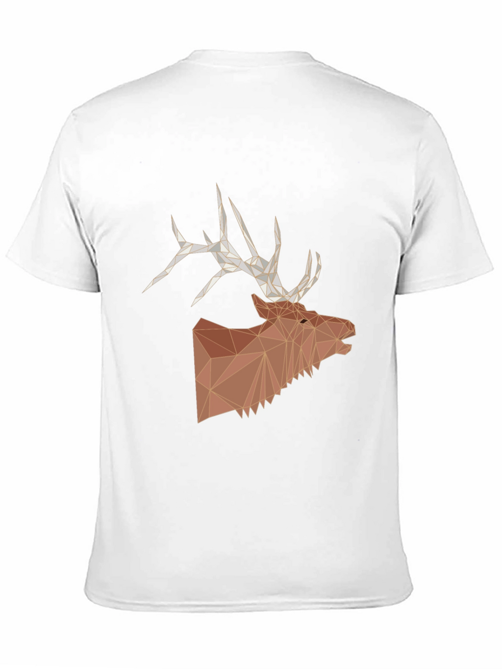 Geometric Elk Head Graphic T-Shirt