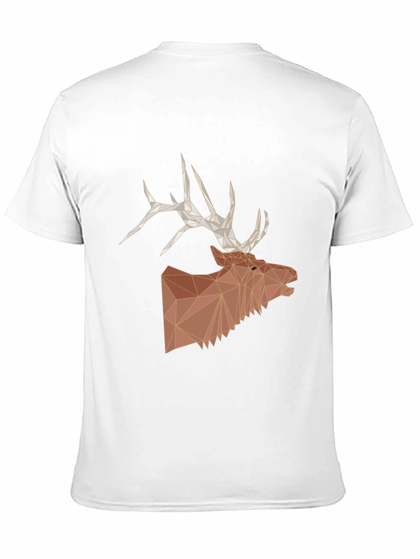 Geometric Elk Head Graphic T-Shirt