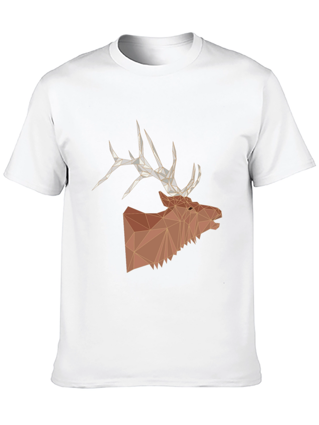 Geometric Elk Head Graphic T-Shirt