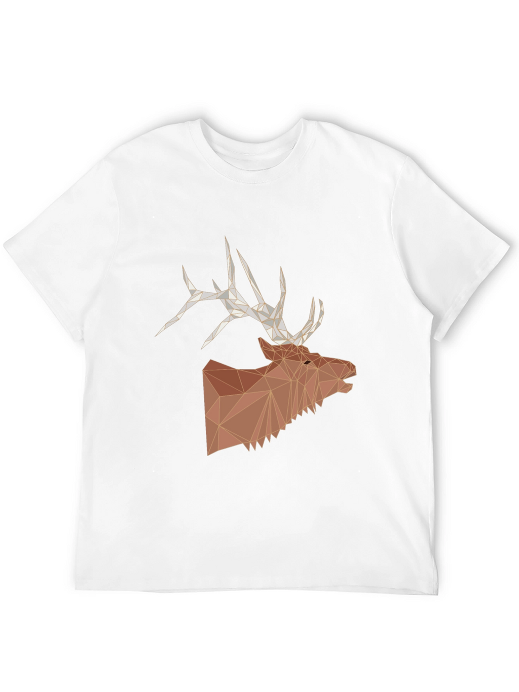 Geometric Elk Head Graphic T-Shirt