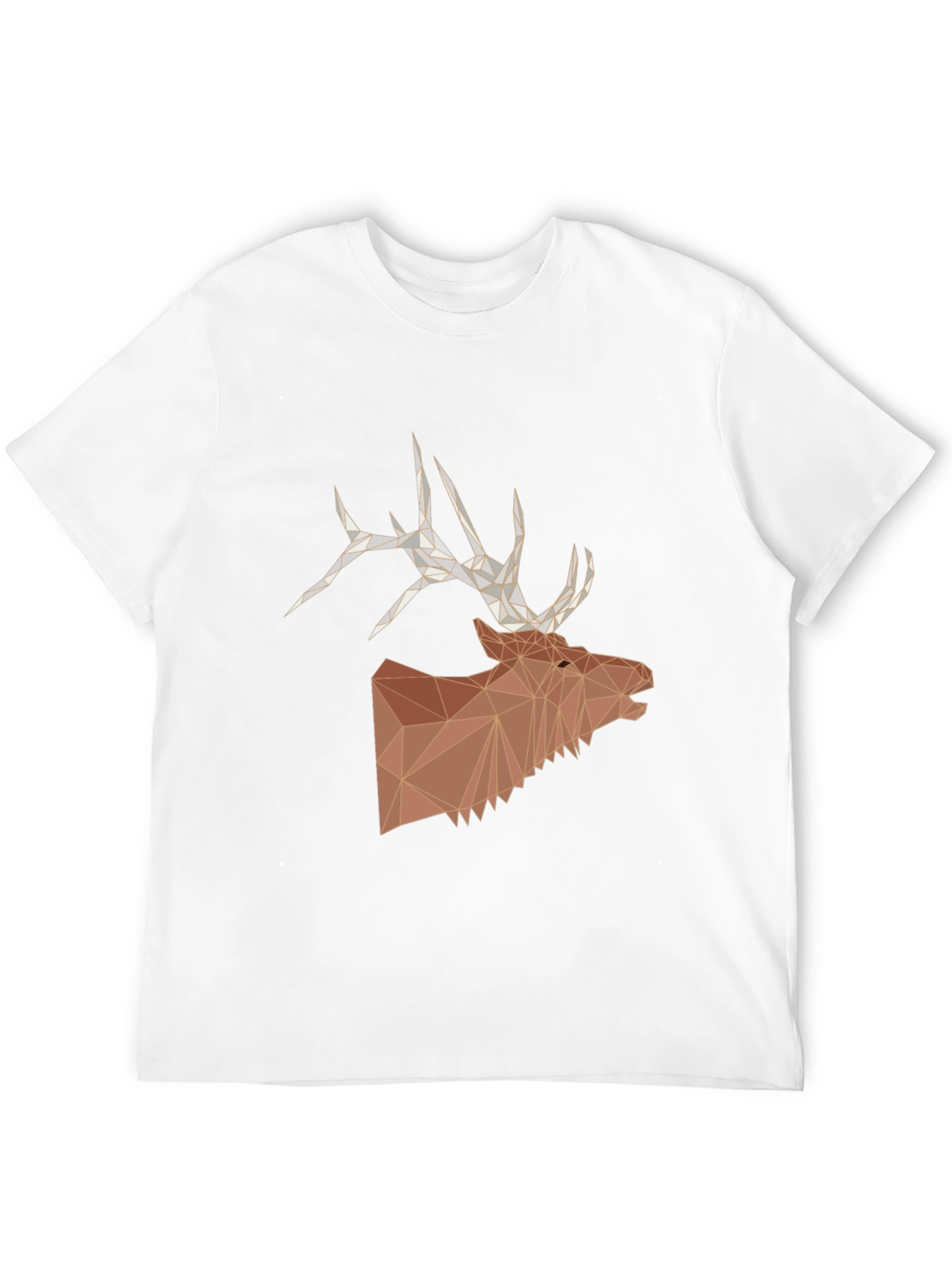 Geometric Elk Head Graphic T-Shirt