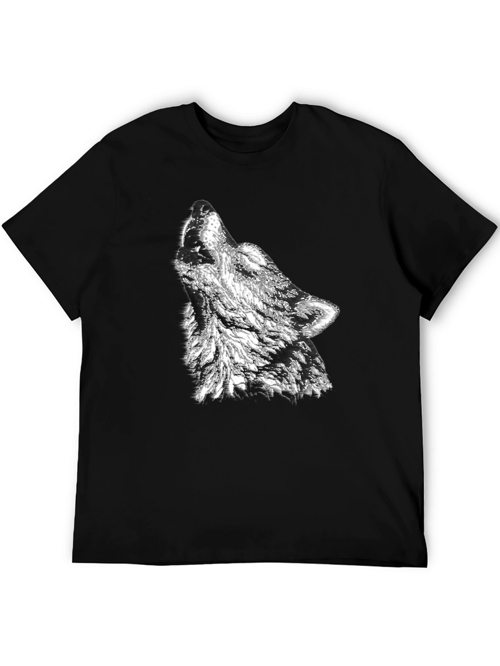 Black Wolf Graphic Print Tee