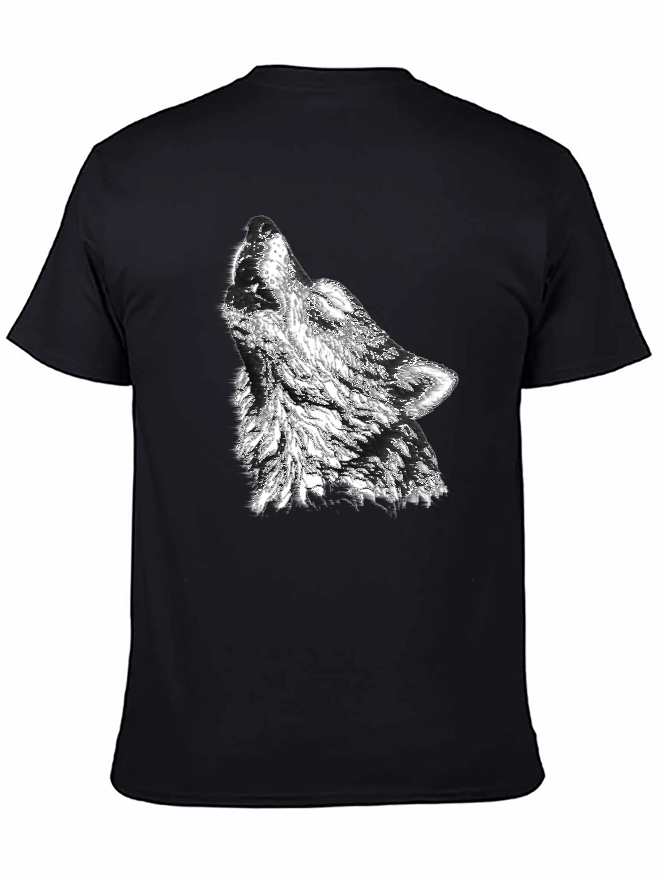 Black Wolf Graphic Print Tee