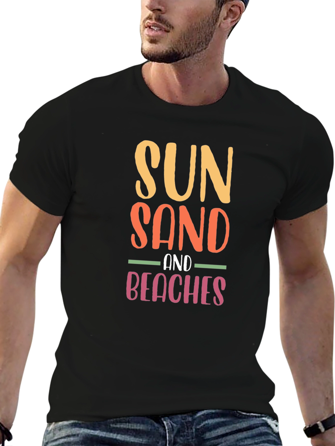 Sun Sand & Beaches Graphic Tee - Summer Vibes