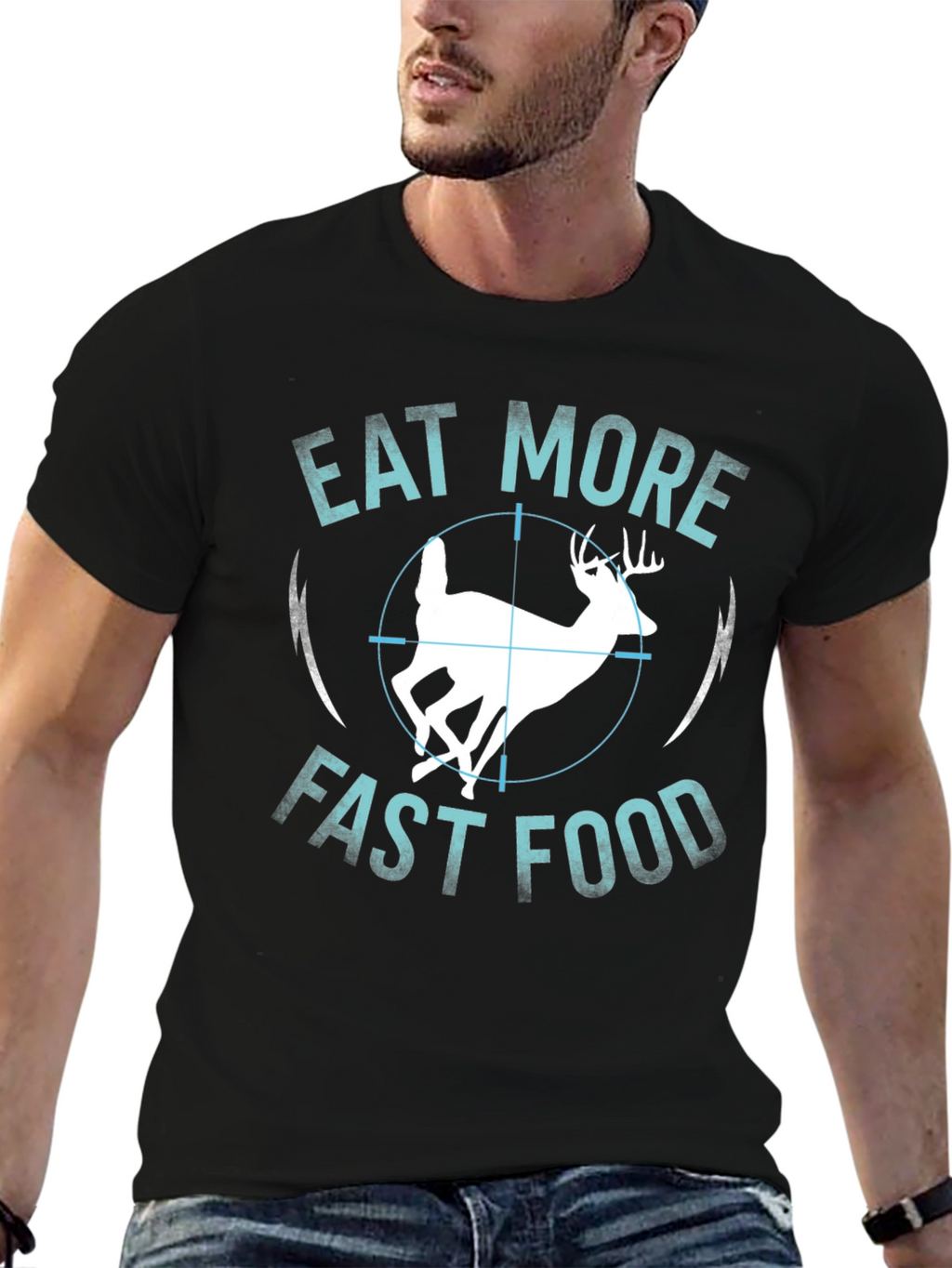 Eat More Fast Food Deer T-Shirt