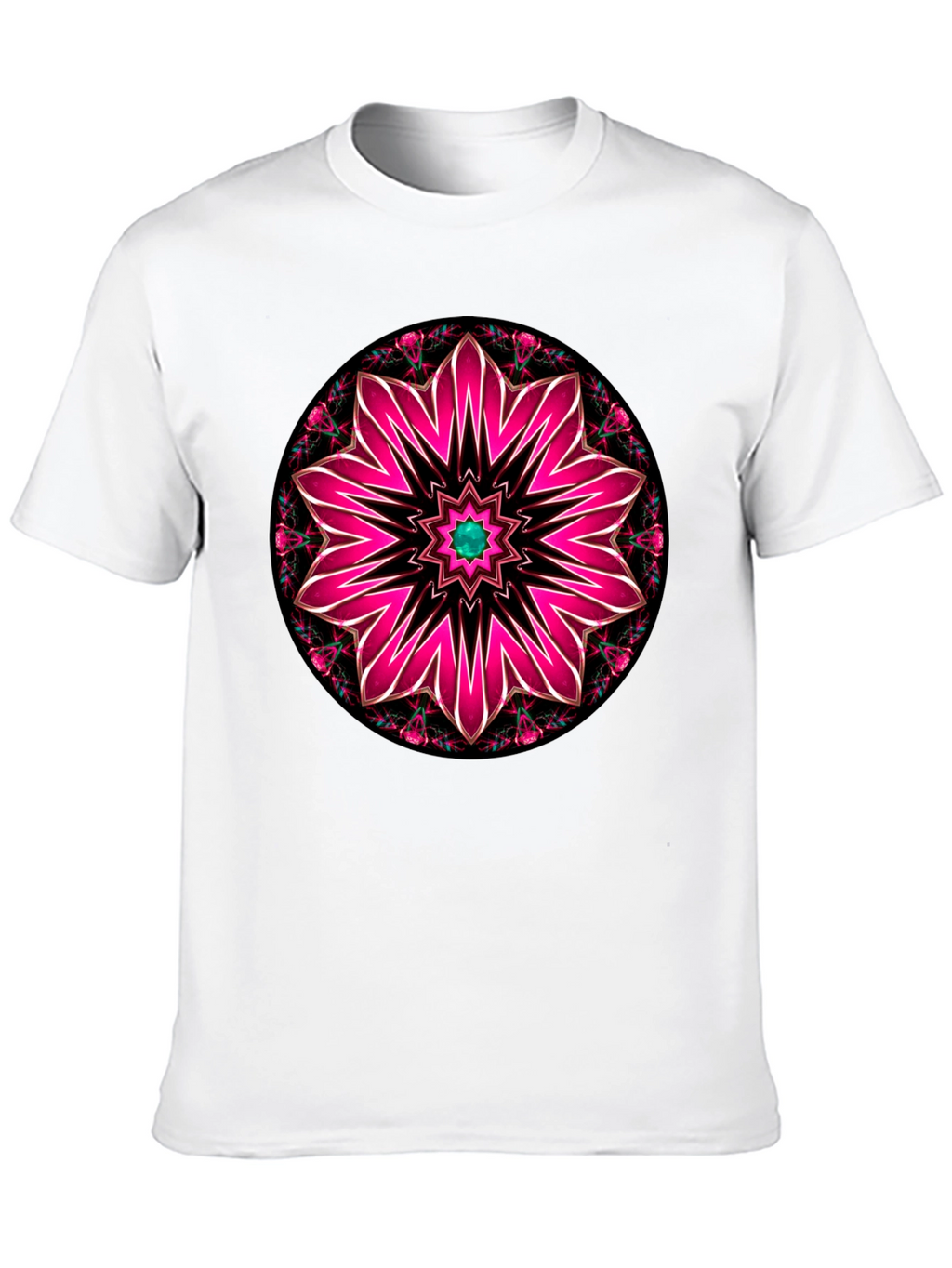 Floral Mandala Graphic Tee - Black