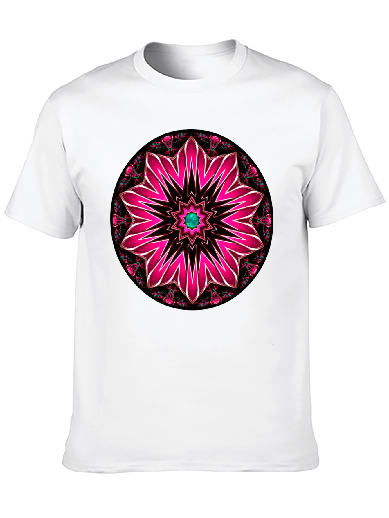 Floral Mandala Graphic Tee - Black