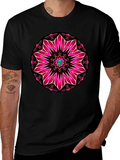 Floral Mandala Graphic Tee - Black