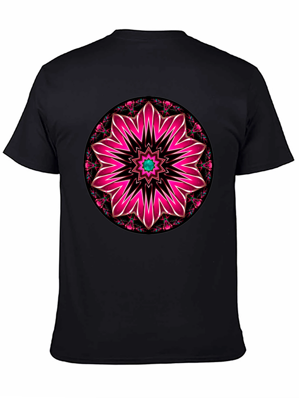 Floral Mandala Graphic Tee - Black