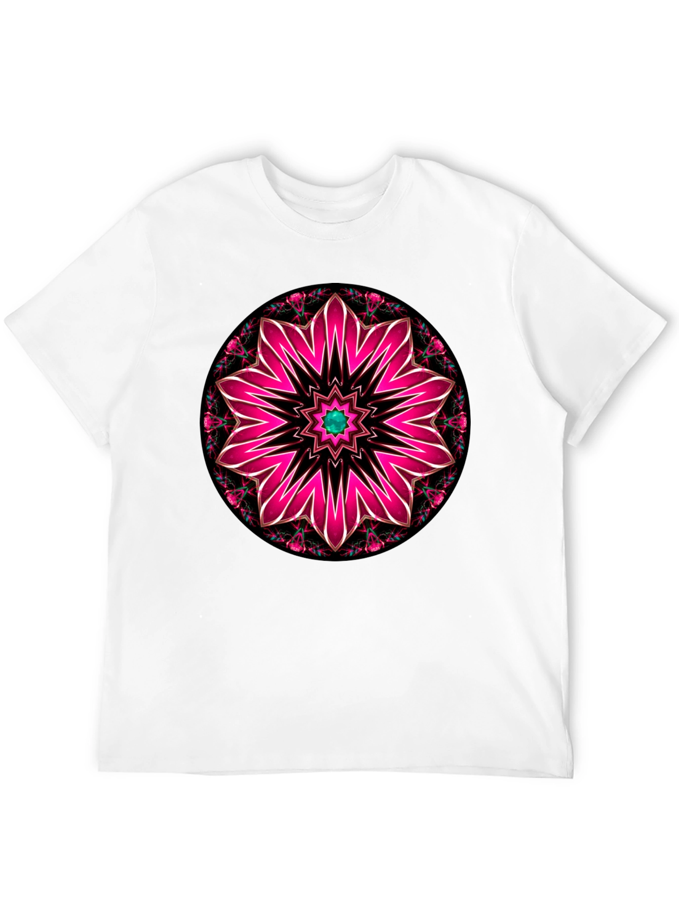 Floral Mandala Graphic Tee - Black