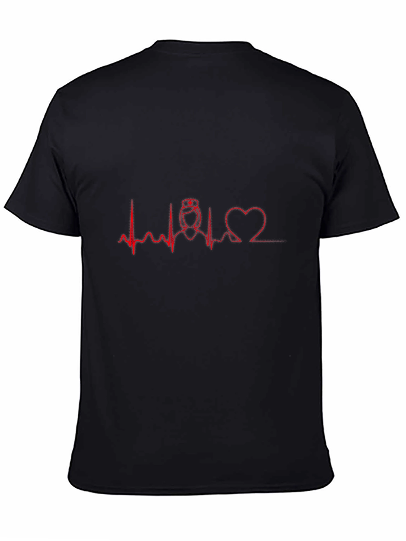 Nurse Heartbeat Graphic Tee - Black